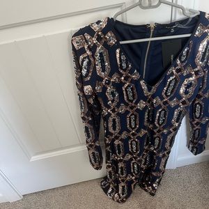 Blue dress with Sequins